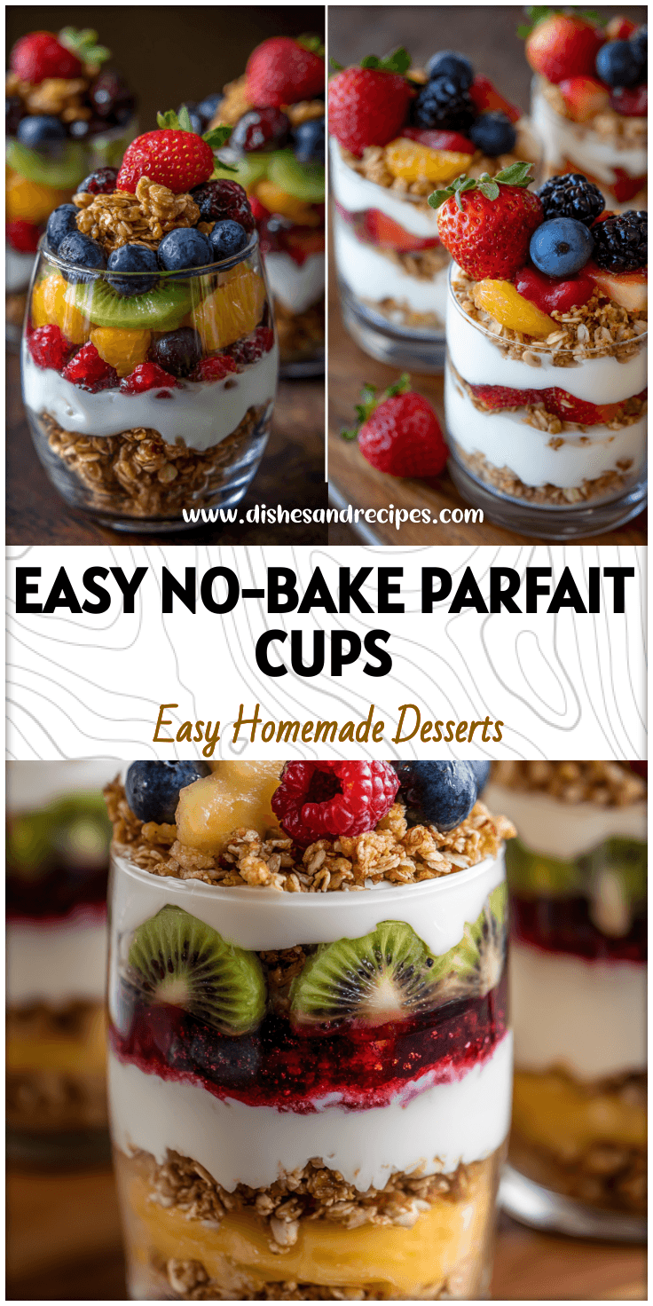 No-Bake Yogurt Fruit Cups – Easy Layered Yogurt Parfait Idea